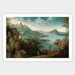 Landscape with the flight into Egypt - Pieter Bruegel the Elder Sticker